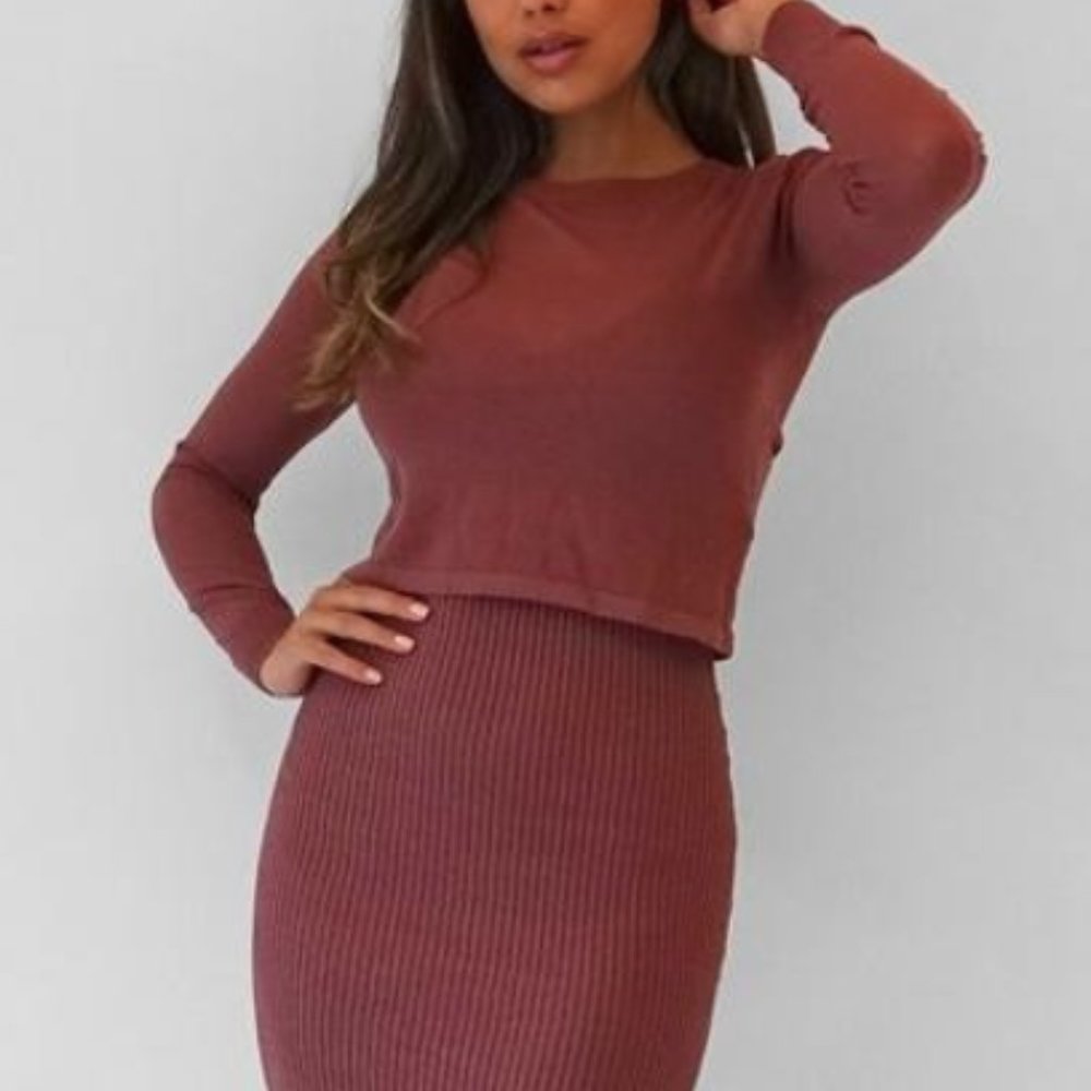 Missguided 2 Piece Sheer Cami Midaxi Dress
